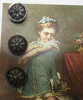 Set Of  3  Antique  Vintage 1 2  French Metal Victorian Steel Brass  Buttons Nos