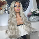 Ombre Blonde Long Wavy Heat Resistant Hair Natural Frontal Lace Wig