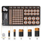 Battery Organizer Storage Case With No Lid Snap  Portable Battery Tester  Jus   