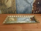 Hollywood Regency Vintage Gold Filigree Mirror Vanity Dresser Tray 16 5 X 6 5