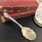 Old Colony-old Gorham Preserve Spoon Sterling Silver With Gold Wash Bowl 7 