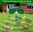 Solar Powered Ultrasonic Animal Repellent 110   Squirrel Repeller Outdoors Repell