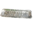 Hammered Aluminum Serving Tray Or Platter  Likely A Vintage 18x6