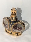 Vintage Prince Matchabelli Gold Crown Perfume Bottle 2 Stamp Glass Stopper