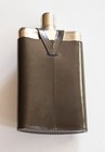 Vtg  Leather Wrapped Hip Flask-10 Oz-west Germany-very Good 