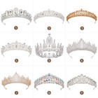 Aw Bridal Crystal Queen Crown Wedding Bridal Princess Tiara Baroque Prom Costume