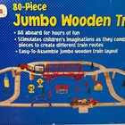 Kid Connection 80-piece Jumbo Wooden Train Set Sealed Toy Railway New In Box