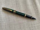 Waterman Expert Ii Rollerball Pen Prussian Emerald Green Marble Gold Trim France