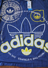Adidas Men   s Multi Logo Short Sleeves Team Tee Blue Color Size Xl Item Ij5232