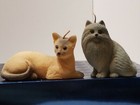 Lot Of 2 Beautiful Rare Vintage Cat Shaped Candles 6  Siamese And 4  Persian