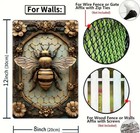 2d Bee Design Metal  Sign Retro  Wall Decor For Bar Cafe New 12x8