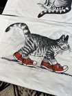 1970s B Kliban Cat Pillow Cases Kiss Cat   Sneakers Cat Burlington Double Sided