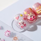 Kawaii Pink Bear   Dessert Nail Stickers     Cute Sweet Style  49 