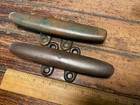 Vintage Pair Of Merriman Cast Solid Bronze 6  Cleats Or Door Handles  Patina 