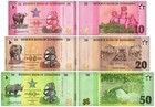 Zimbabwe 10-50 Zig  zimbabwe Gold  3 Pieces Set  2026  P-115-117  Unc X10 Pcs