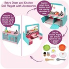 Badger Basket Double-sided Retro Diner And Kitchen Doll Playset Realistic