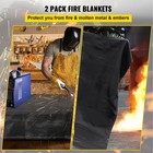 Vevor Emergency Fire Blankets Fiberglass Welding Blanket 2 Pack Fire Blankets