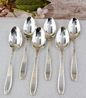 1847 Rogers Bros Ambassador Silverplate  6 Oval Place Spoons-free Shipping 