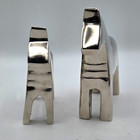 Two  Vintage Mid-century Modern Swedish Design Horse Figures-aluminum 6  And 7 