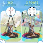 43  Saucer Tree Swing For Kids - 360 Rotate Waterproof Flying Saucer With Swivel