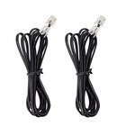 Phone Cord  6p4c Black Phone Telephone Extension Cord Cable Line Wire Rj11