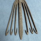 Vintage Antique 7 Prong Hand Forged Iron Fishing Eel Frog Gig Spear Head No Pole