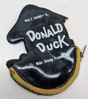 Vintage Disney Donald Duck Plastic Coin Purse Made In Japan Zipped 4 Inch