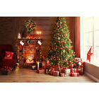 Christmas Fireplace Tree Sock Family Party Photo Background Photography Backdrop