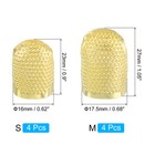 Sewing Thimble  Finger Protector For Hand Sewing  Gold  2 Sizes  8 Pcs