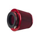3 3 5 4 Inch Clamp-on Cone Air Intake Filter Kit Red