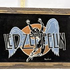Led Zeppelin Felt   Velvet Painting 70   s  Vintage  Original Frame  Great Shape