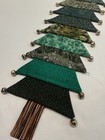 Handmade Quilted Pieced Fabric Christmas Tree With Bells Wall Hanging 28 X 5