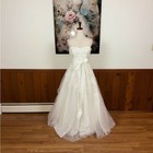 Elegant David   s Bridal Strapless Embroidered Tulle Wedding Gown