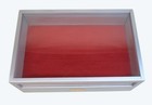 Nib 1981 Case Xx Knife Wooden Wood   Glass Samples Locking Display Cabinet