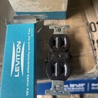 Lot Of 10 Vtg Leviton  Duplex Flush Receptacles Bakelite  Brown 15a 125v Nos