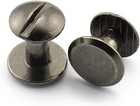 Durable 15-pack Black Chicago Screws - Round Slotted Head For Crafting Elegance
