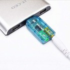 5pcs Usb External Sound Card Stereo Audio Adapter 3 5mm Aux Output   Mic Input