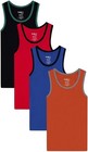 Fashion Boys Scoop Neck Tagless Undershirts Soft Cotton Tank Top  4 Pack