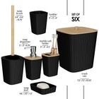 Bathroom Set - Black Bathroom Accessories Set  6pc Bathroom Accessory Set  Bathr