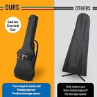 Guitar Case Electric Soft Padded Cover Heavy Duty Gig Bag With Straps Black