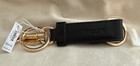 Coach Leather Black Valet Key Ring Trigger Snap Bag Charm 39865 Nwt