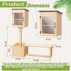 Wooden Little Library Outdoor Book Box Storage With Bench Set  Weatherproof Doub