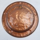 Antique Vintage Lombard England Hammered Copper Arts   Crafts Wall Plate Charger