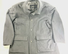 Claiborne Black Outerwear Italian Wool Blend Zip button Up Coat Jacket Men s Xxl