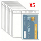 10pc Clear Id Card Badge Holder Reusable Credit Card Case Wallet Badge Protector