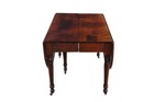 Antique American Victorian Cherry Oval Drop Leaf Farmhouse Dining Table 126 