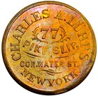  1863  New York Ny-630-ar-1b  r-6  C A Luhrs Civil War Token Liquor Dealer