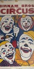 Birnam Bros 3 Ring Circus-4 Clown Poster 42   x28     Super Rare Vintage Poster