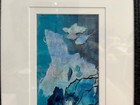 Vtg    angel In The Clouds    Mixed Media Abstract Painting Signed Dorothy Kordash