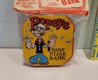 1956 Metal Popeye Daily Dime Bank Original Package King Features Syndicate